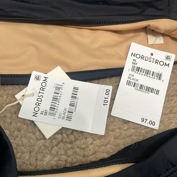 Nu Swim Black High Cut Bandeau Bikini Swimsuit Set Size XL New Retails $198 - Picture 4 of 4